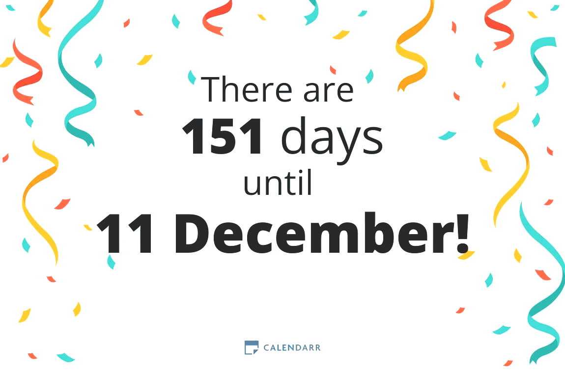 How many days until 11 December Calendarr