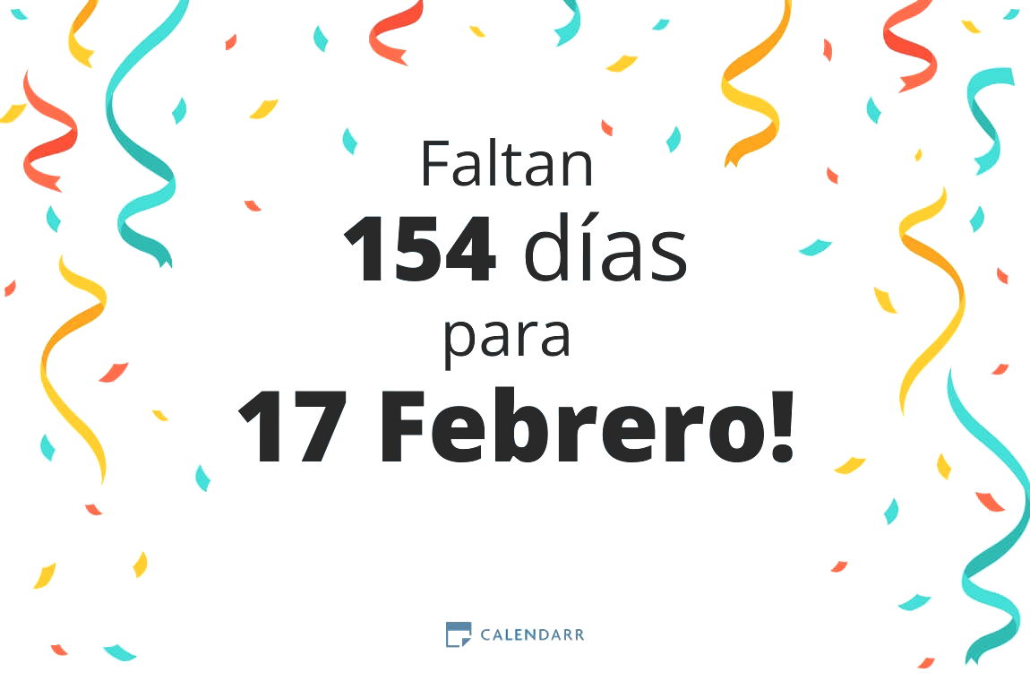 Descubre cuántos días faltan para 17 Febrero - Calendarr