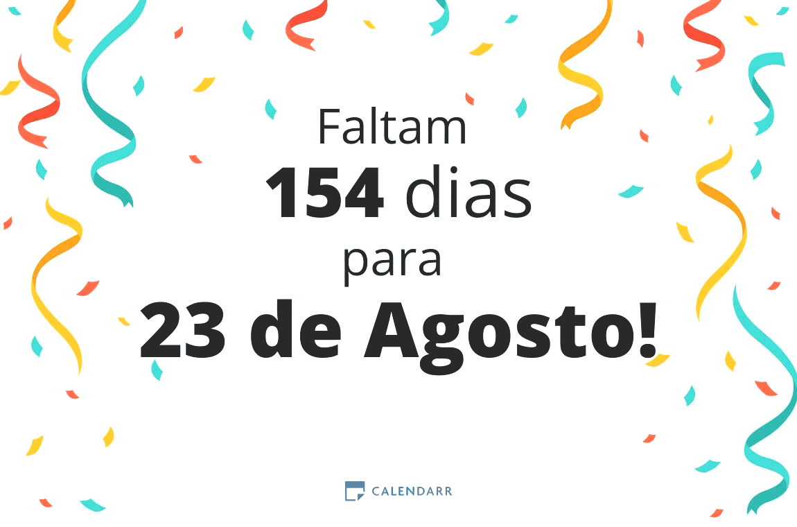 Descobre quantos dias faltam para 23 de Agosto - Calendarr