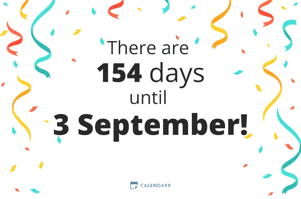 How many days until 3 September - Calendarr