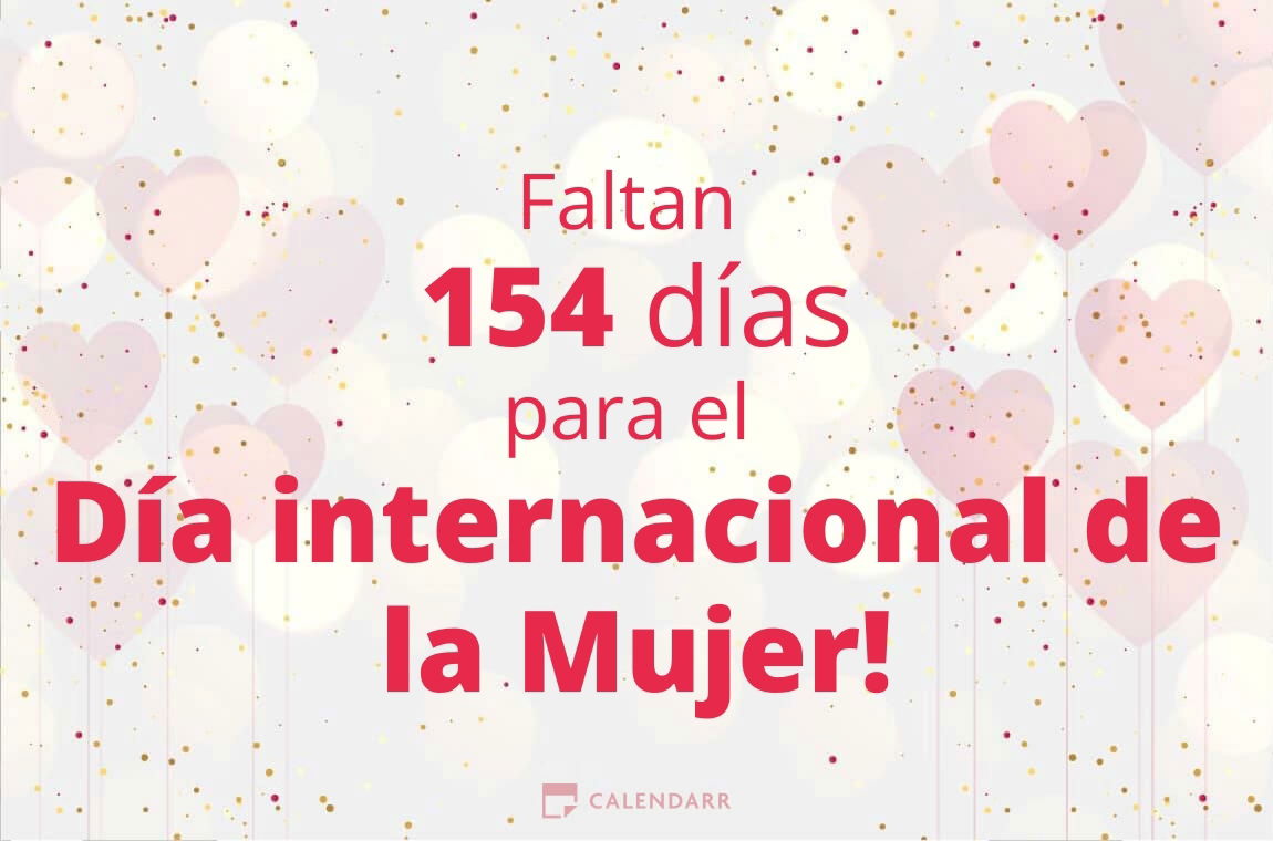 Descubre cuántos días faltan para el Día internacional de ...