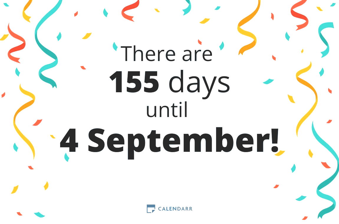 How many days until 4 September - Calendarr