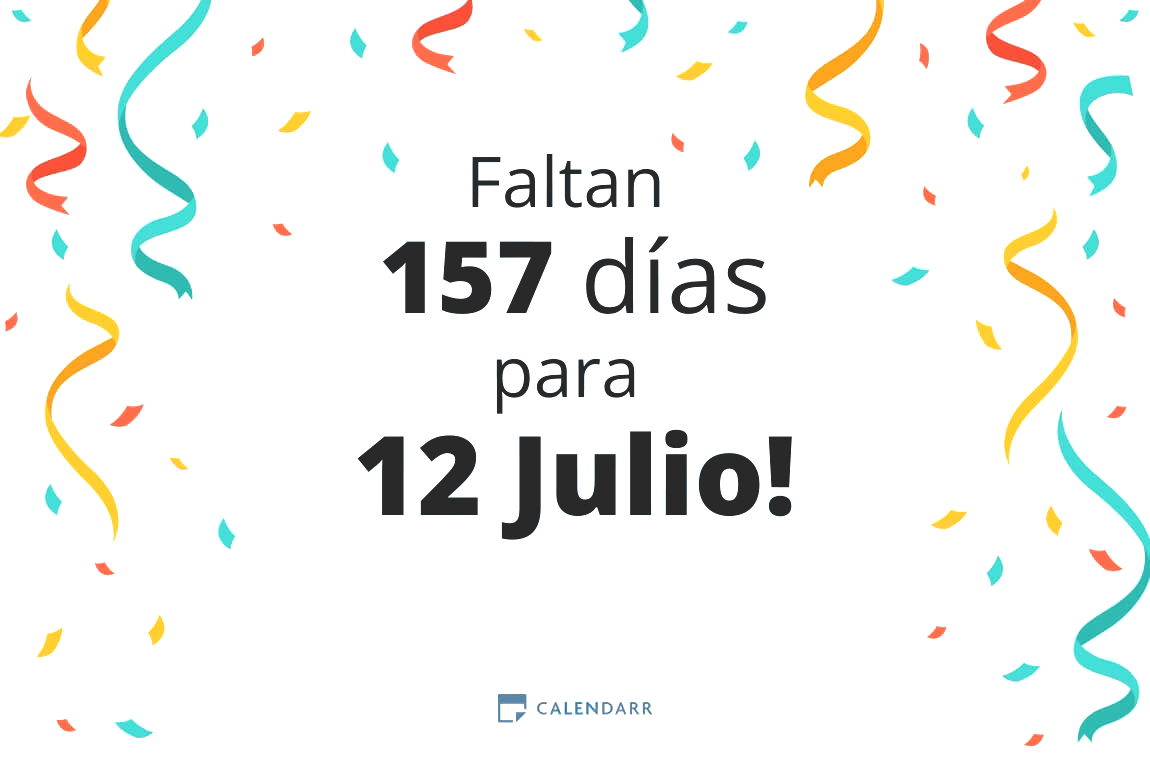 Descubre cuántos días faltan para 12 Julio - Calendarr