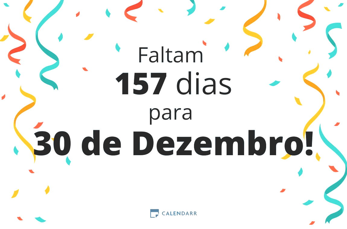 Descubra quantos dias faltam para 30 de Dezembro - Calendarr