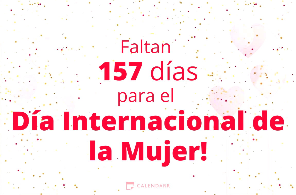 Descubre cuántos días faltan para el Día Internacional de la Mujer - Calendarr