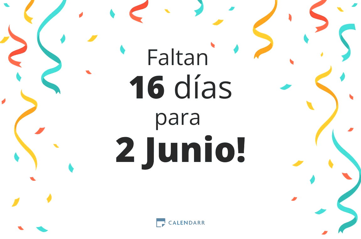 Descubre cuántos días faltan para 2 Junio - Calendarr