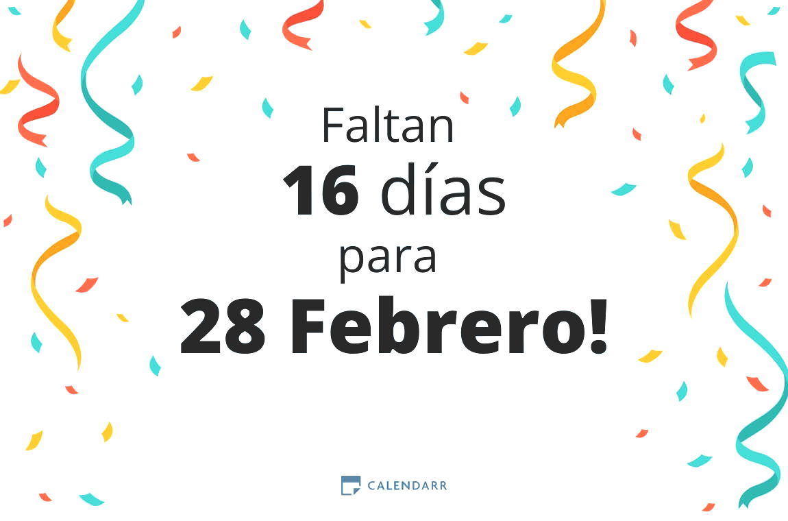 Descubre cuántos días faltan para 28 Febrero - Calendarr