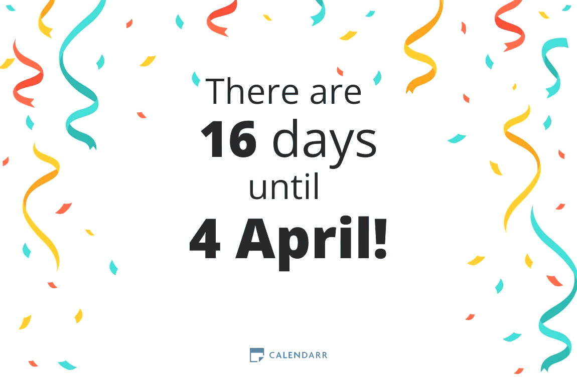 How many days until 4 April - Calendarr