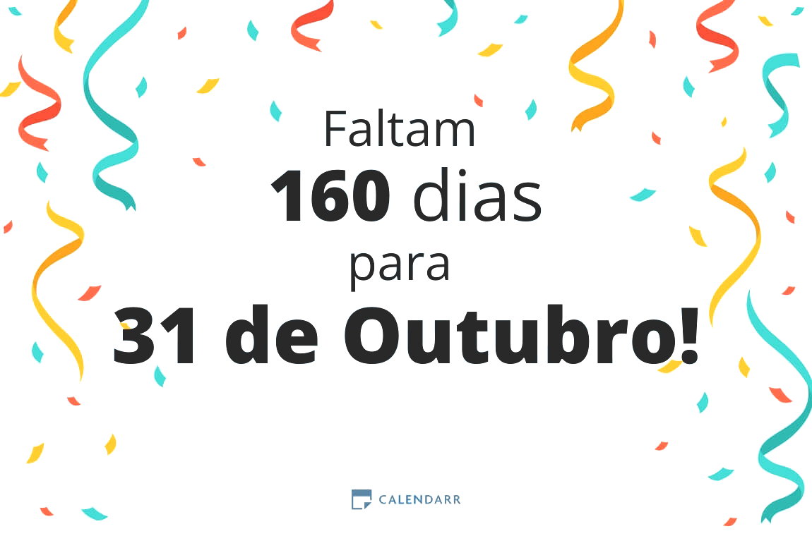 Descubra quantos dias faltam para 31 de Outubro - Calendarr