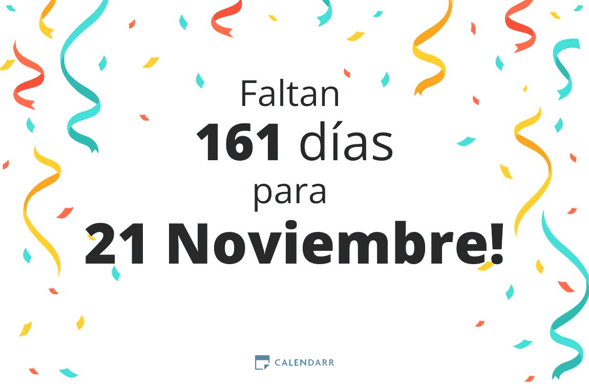 Descubre cuántos días faltan para 21 Noviembre - Calendarr