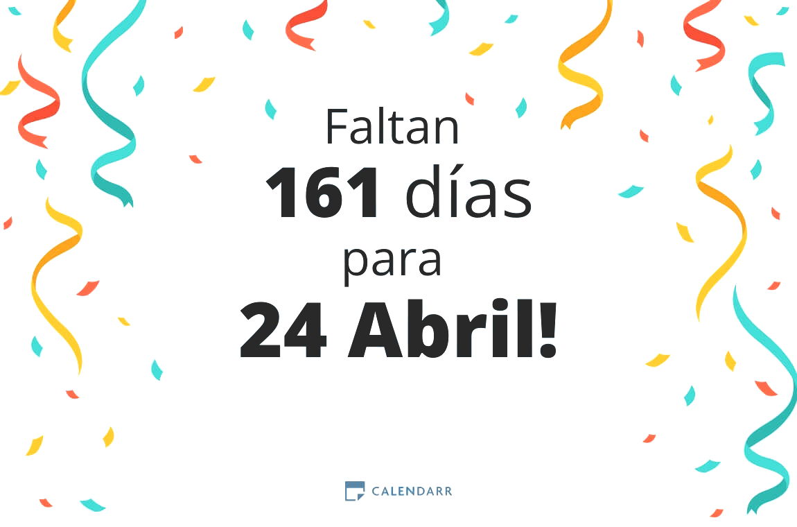 Descubre cuántos días faltan para 24 Abril - Calendarr