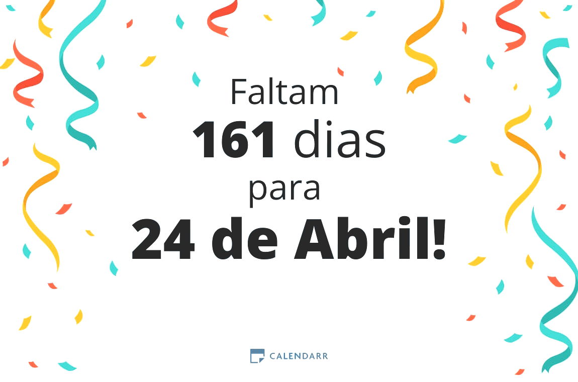 Descobre quantos dias faltam para 24 de Abril - Calendarr