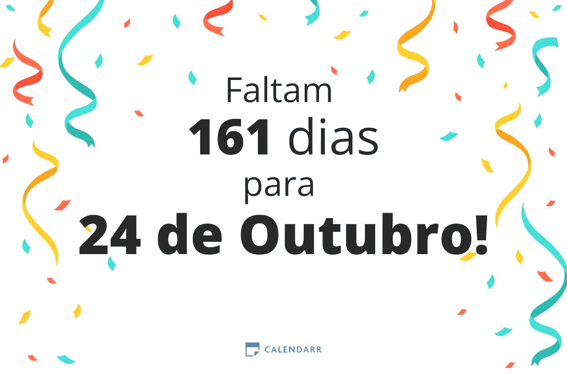 Descubra quantos dias faltam para 24 de Outubro - Calendarr