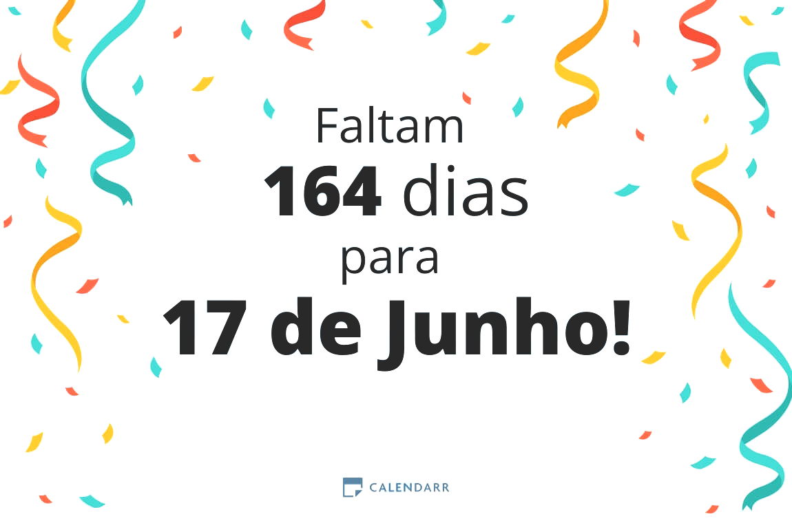 Descubra quantos dias faltam para 17 de Junho - Calendarr