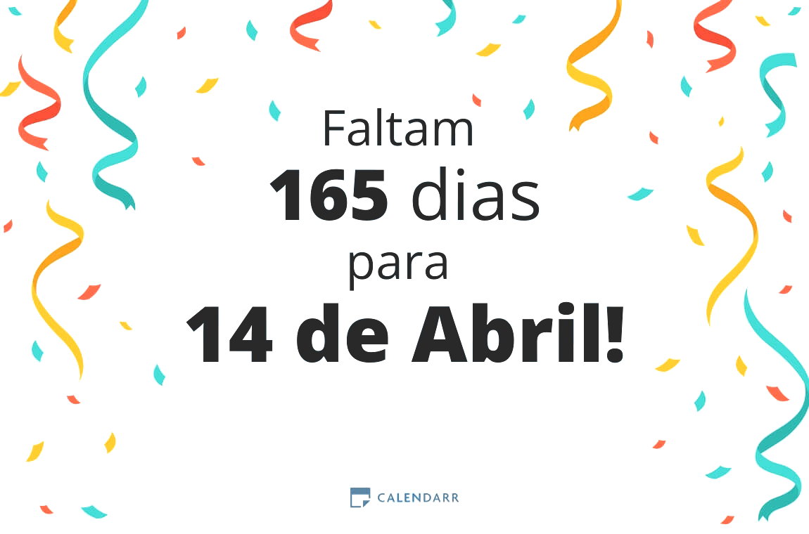 Descubra quantos dias faltam para 14 de Abril - Calendarr