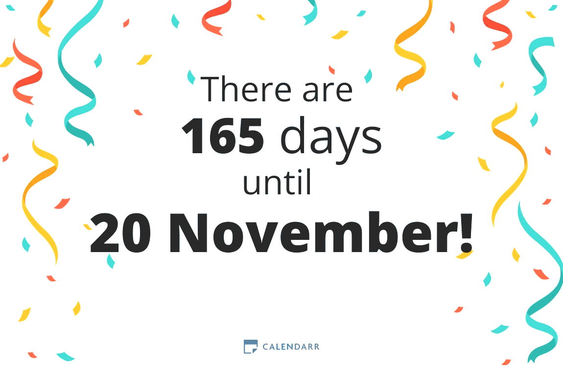 How many days until 20 November - Calendarr
