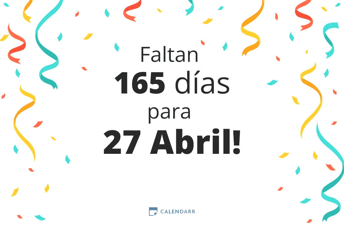 Descubre cuántos días faltan para 27 Abril - Calendarr