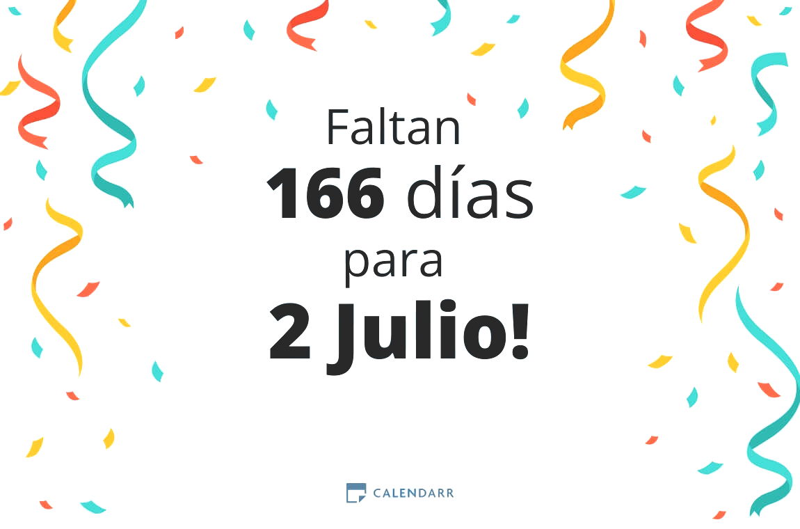 Descubre cuántos días faltan para 2 Julio - Calendarr