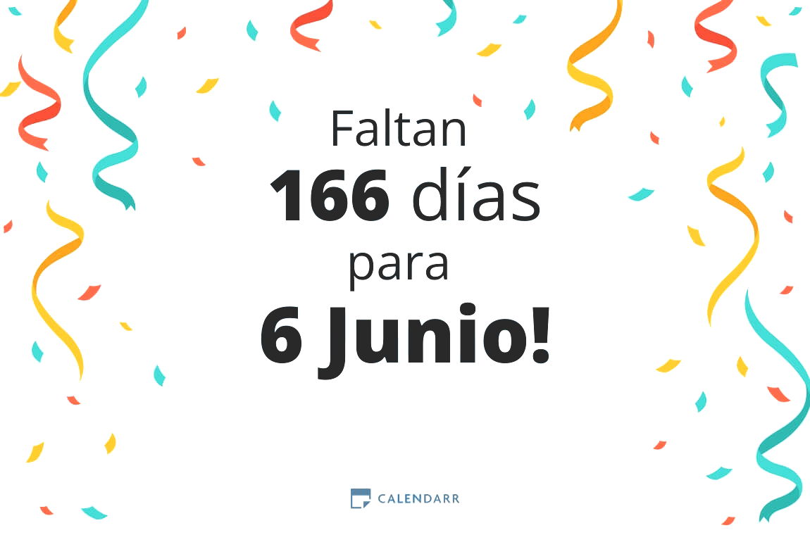 Descubre cuántos días faltan para 6 Junio - Calendarr