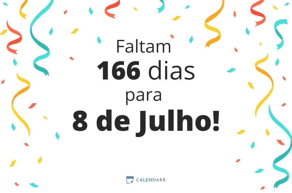 Descubra quantos dias faltam para 8 de Julho - Calendarr