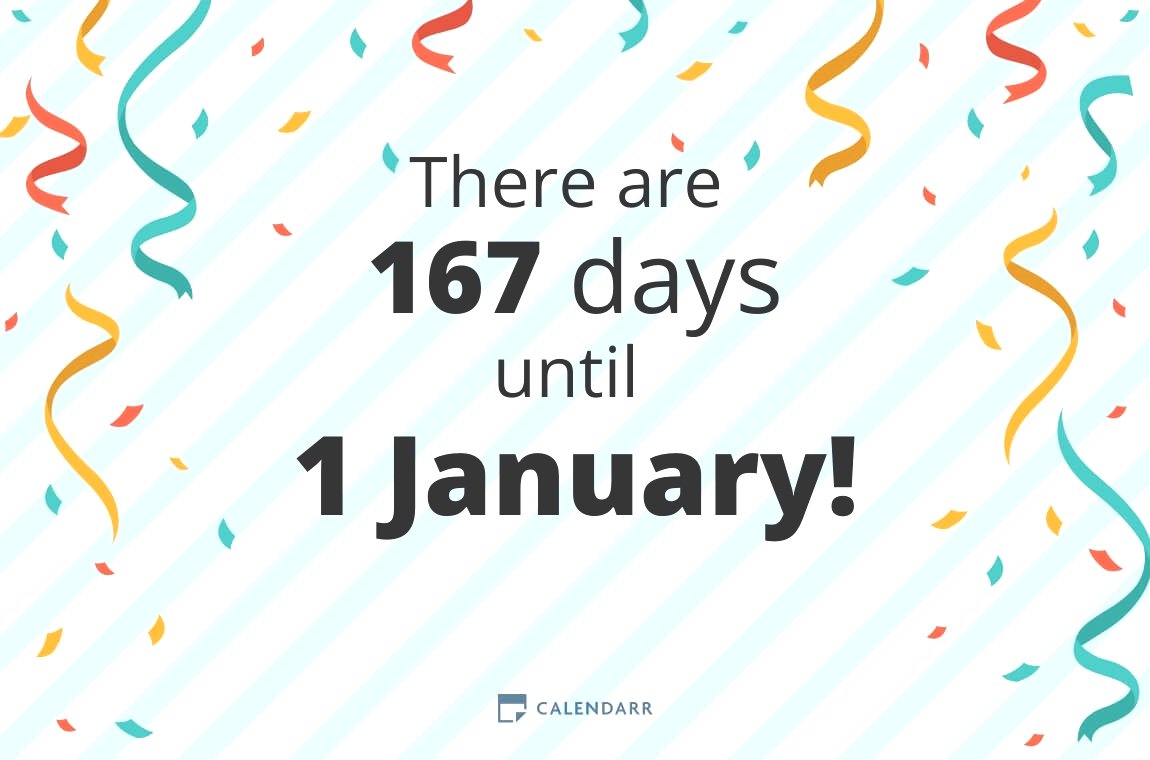 How many days until 1 January Calendarr