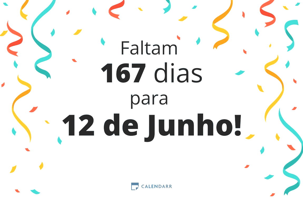 Descubra quantos dias faltam para 12 de Junho - Calendarr