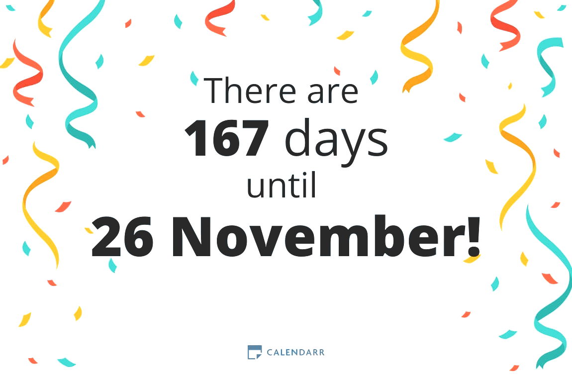 How many days until 26 November - Calendarr