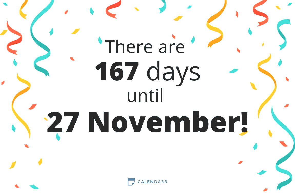 How many days until 27 November - Calendarr