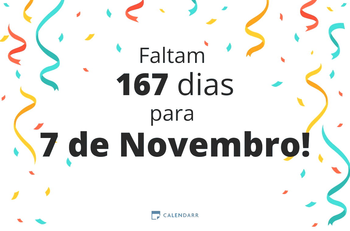 Descubra quantos dias faltam para 7 de Novembro Calendarr Descubra quantos dias faltam para 7 de Novembro Calendarr