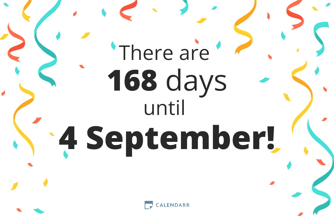 How many days until 4 September - Calendarr