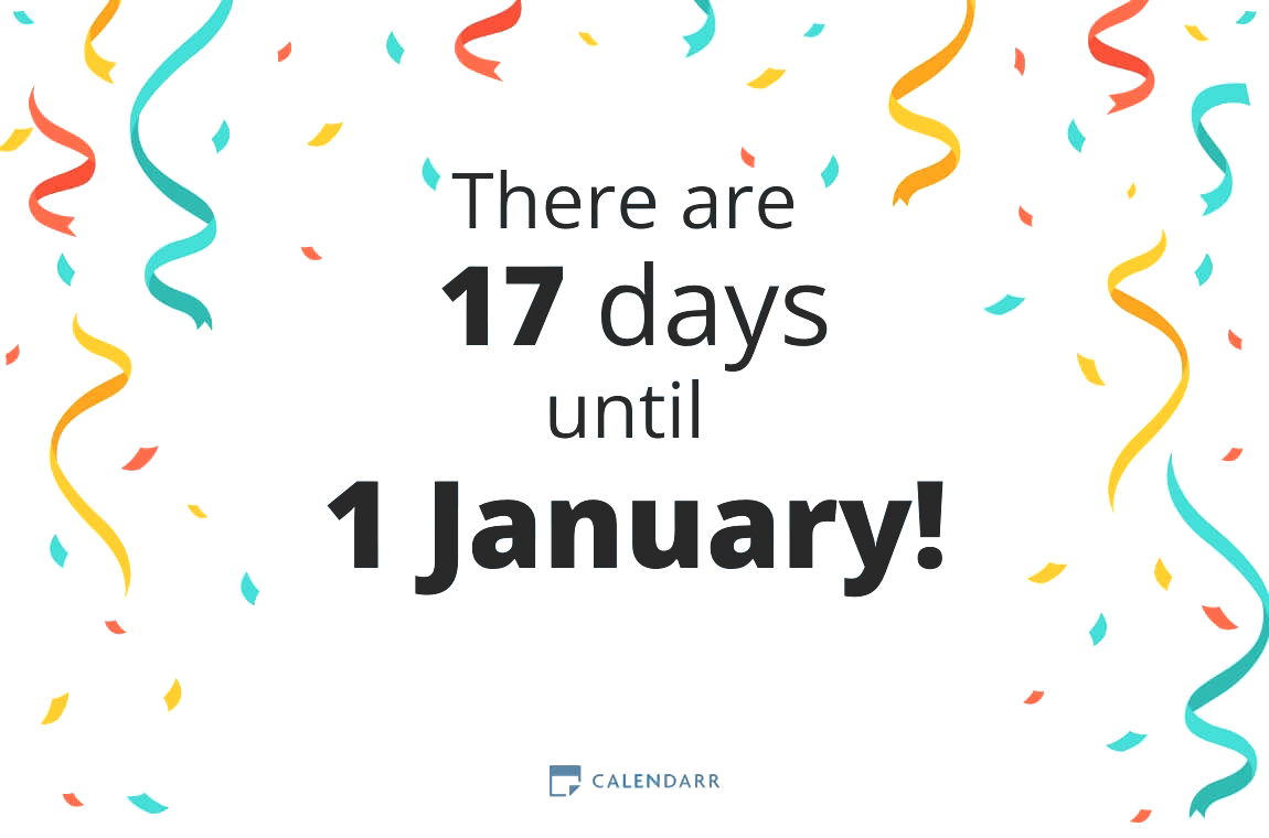 How many days until 1 January - Calendarr