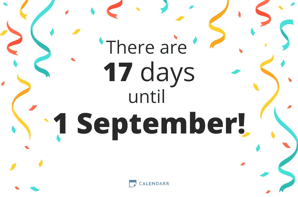 How many days until 1 September - Calendarr