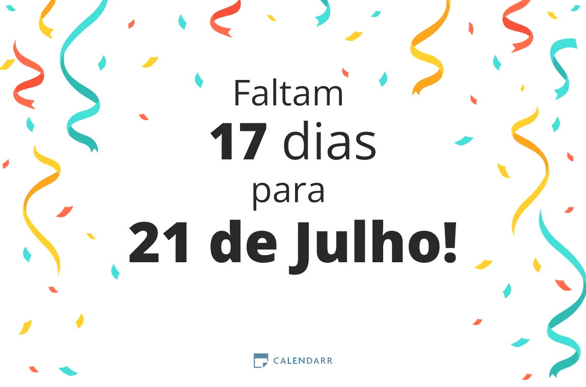 Descobre quantos dias faltam para 21 de Julho - Calendarr