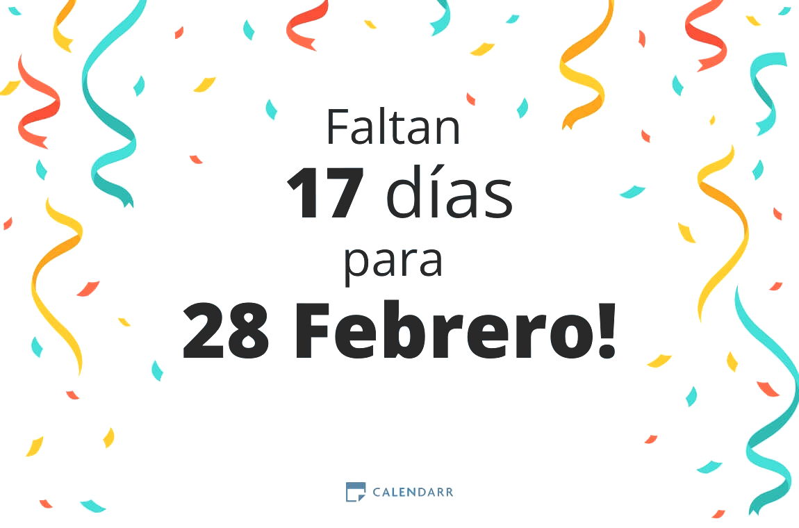 Descubre cuántos días faltan para 28 Febrero - Calendarr