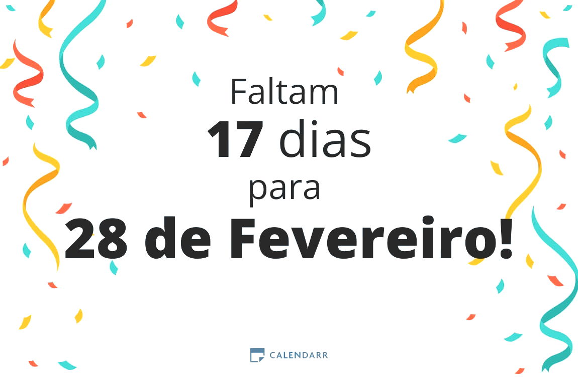 Descubra quantos dias faltam para 28 de Fevereiro - Calendarr