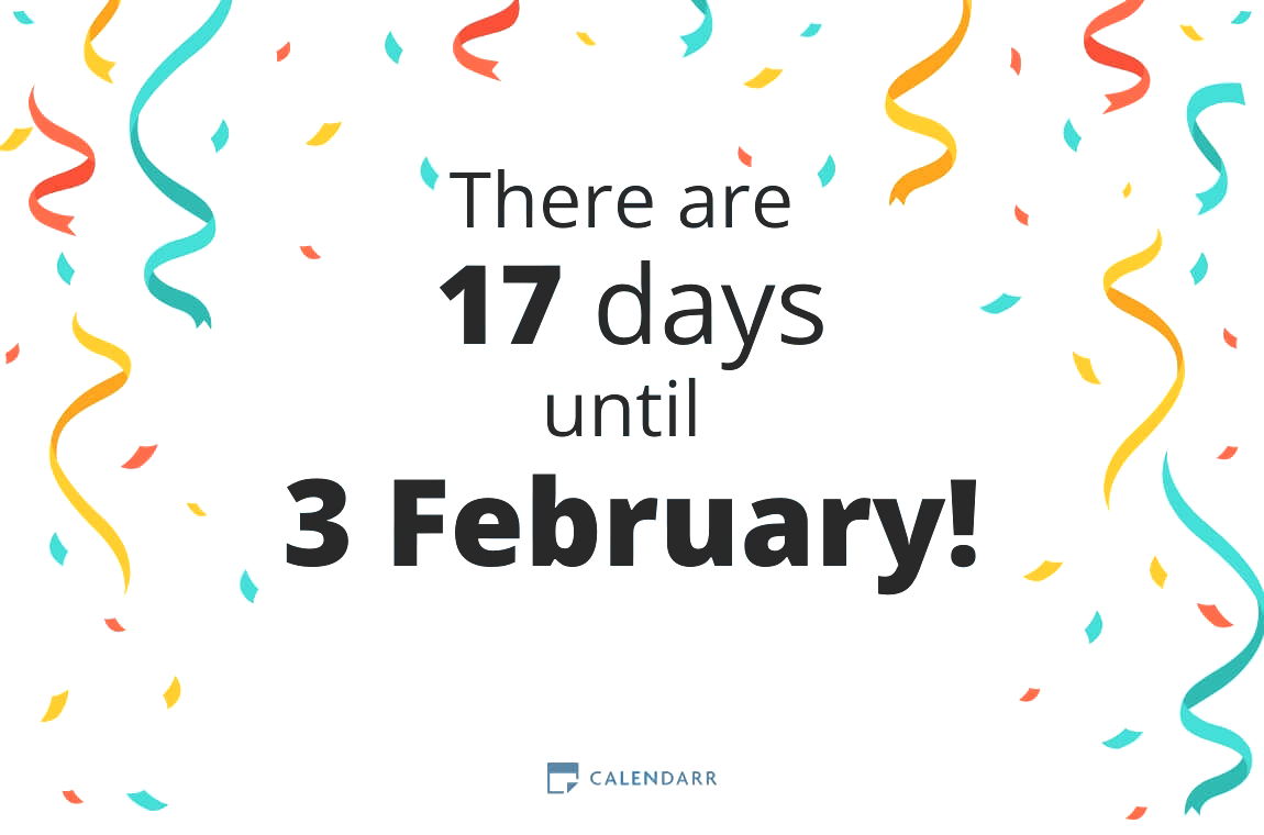 How many days until 3 February - Calendarr