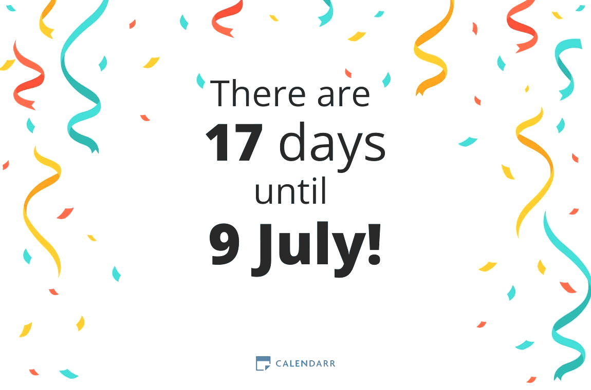 How many days until 9 July - Calendarr