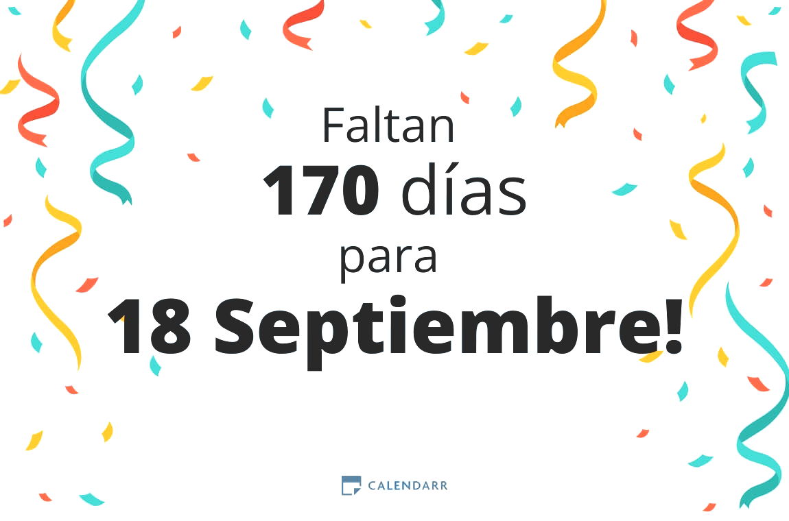 Descubre cuántos días faltan para 18 Septiembre - Calendarr