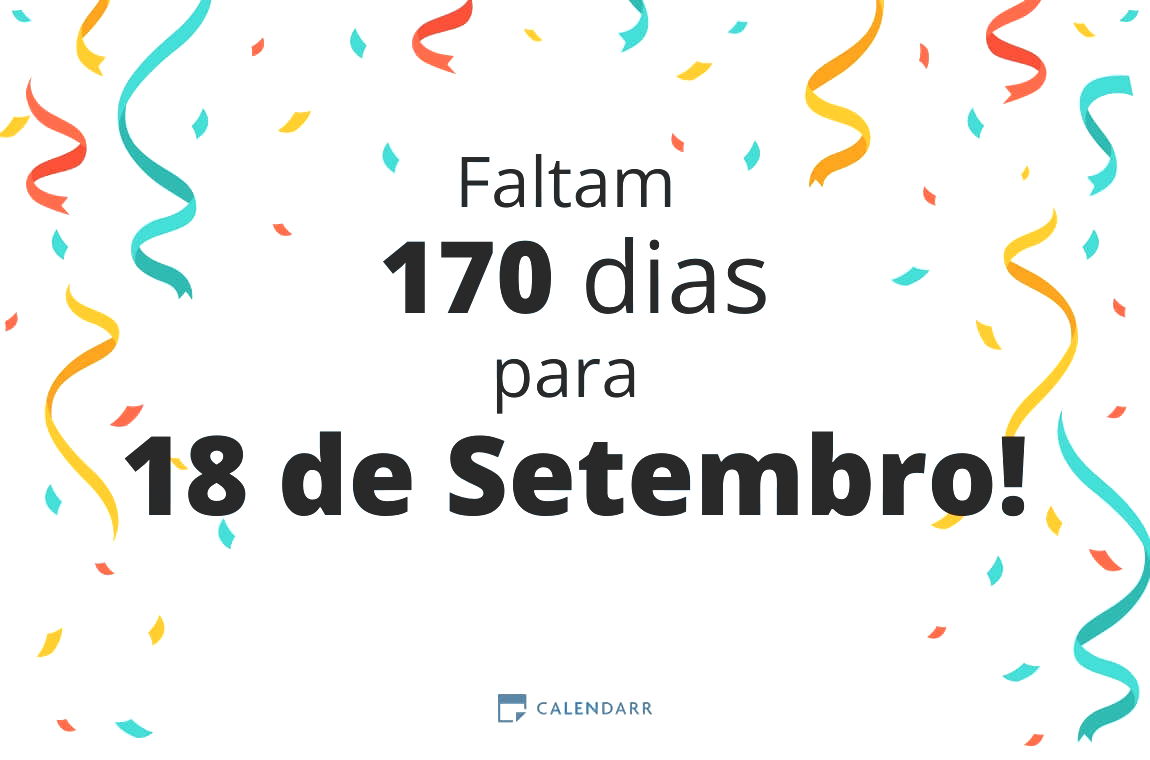 Descobre quantos dias faltam para 18 de Setembro - Calendarr