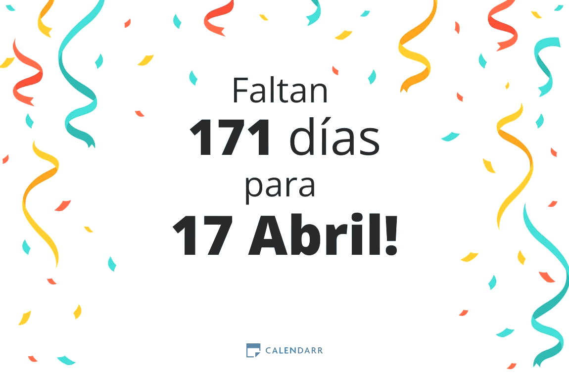 Descubre cuántos días faltan para 17 Abril - Calendarr