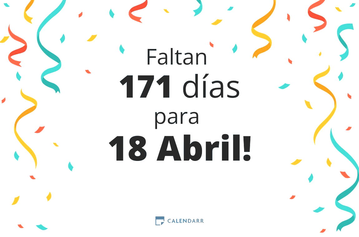 Descubre cuántos días faltan para 18 Abril - Calendarr