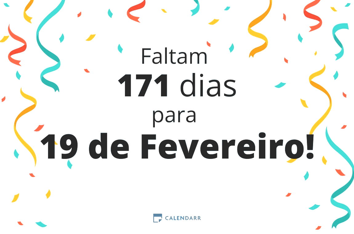 Descobre quantos dias faltam para 19 de Fevereiro - Calendarr