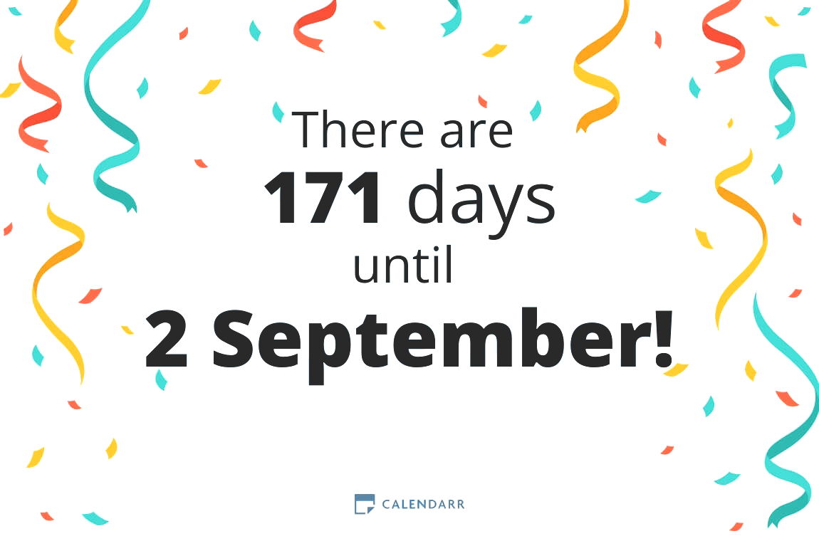 How many days until 2 September - Calendarr