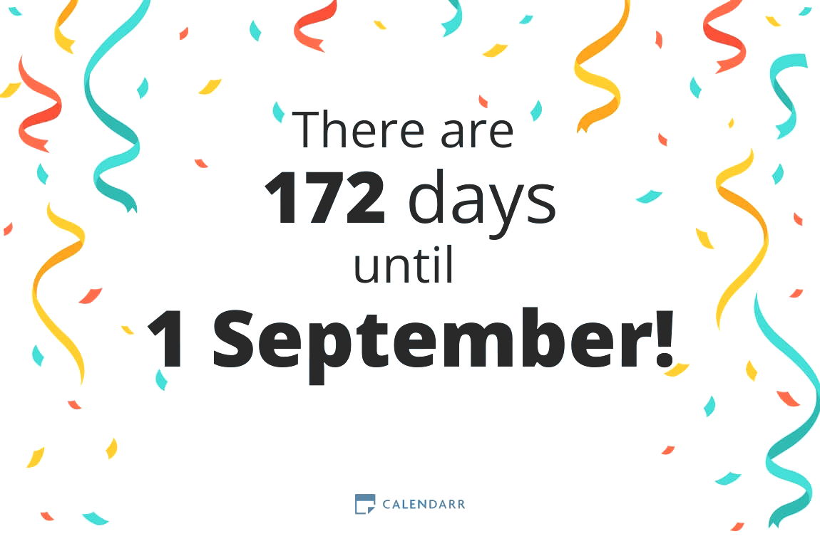 How many days until 1 September - Calendarr