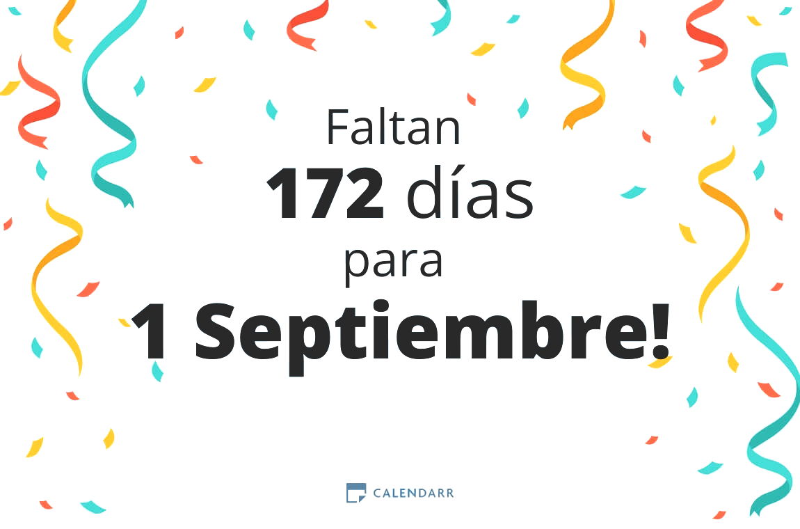 Descubre cuántos días faltan para 1 Septiembre - Calendarr