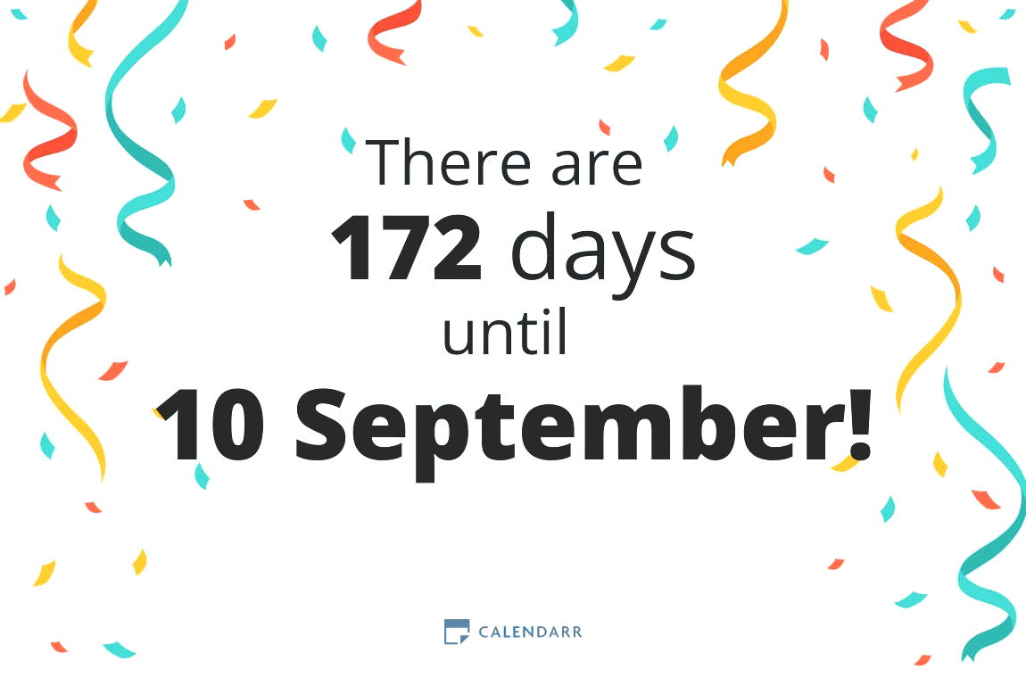 How many days until 10 September - Calendarr