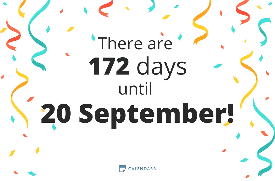 How many days until 20 September - Calendarr
