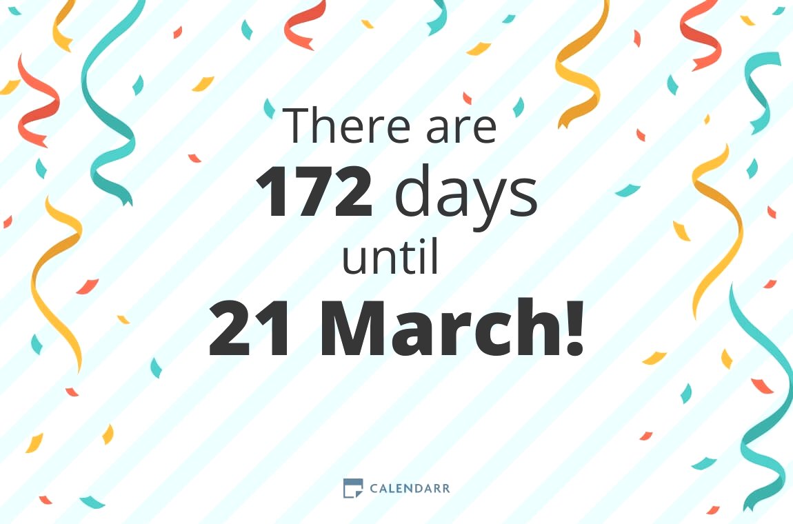 How many days until 21 March Calendarr