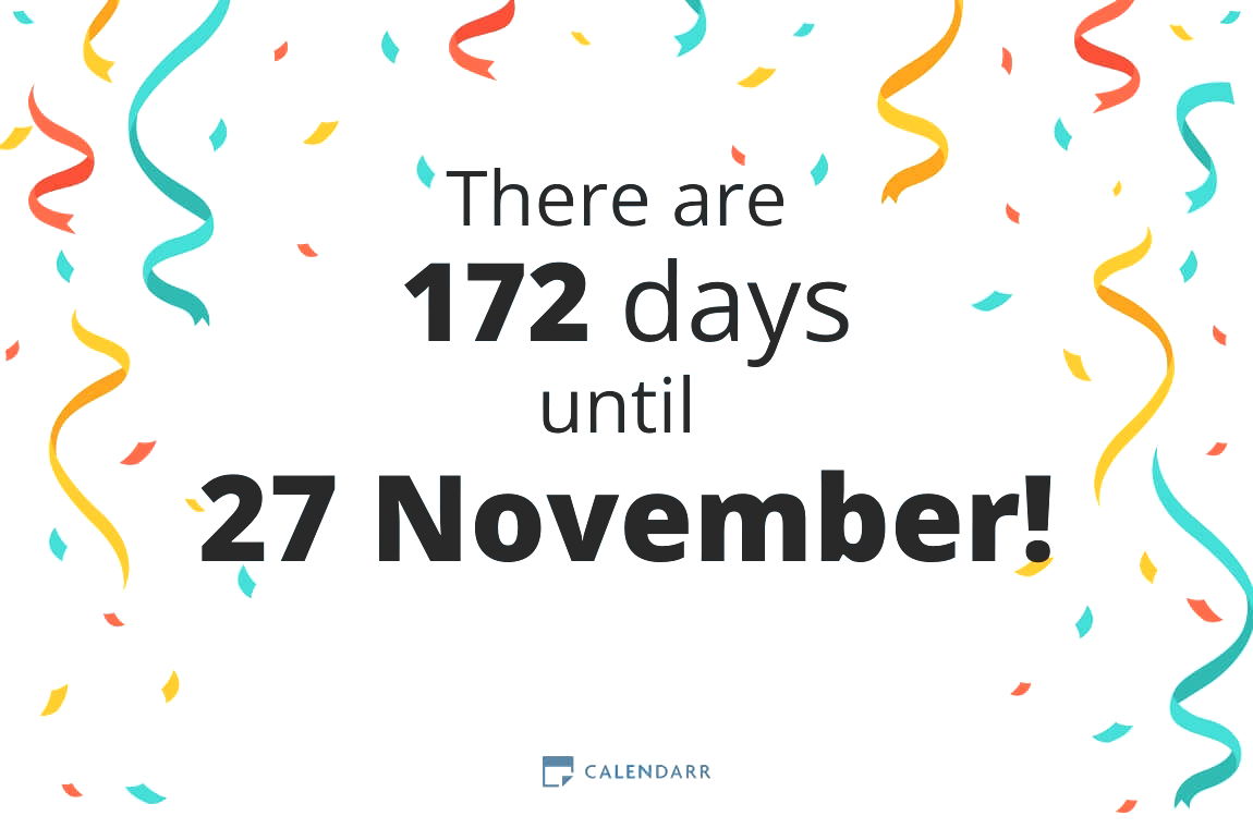 How many days until 27 November - Calendarr