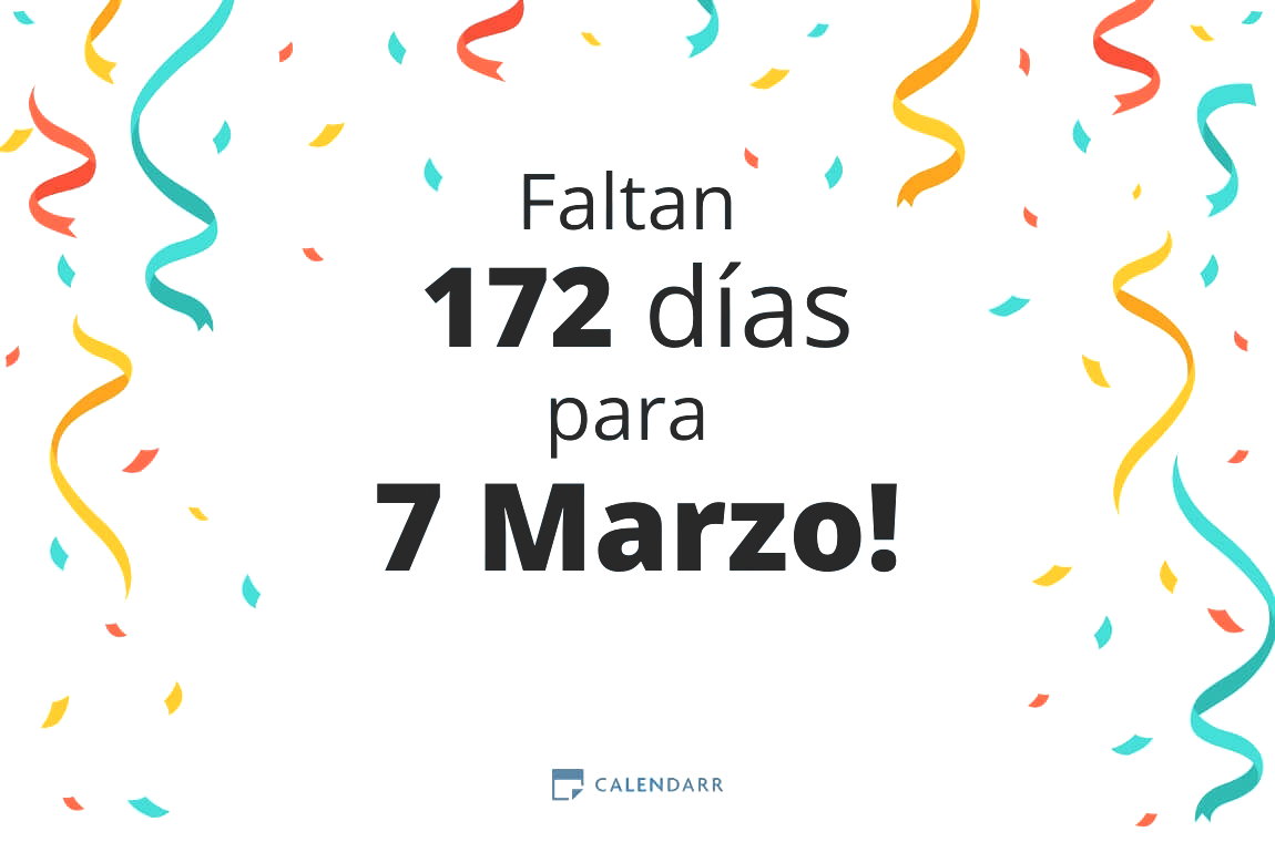 Descubre cuántos días faltan para 7 Marzo - Calendarr